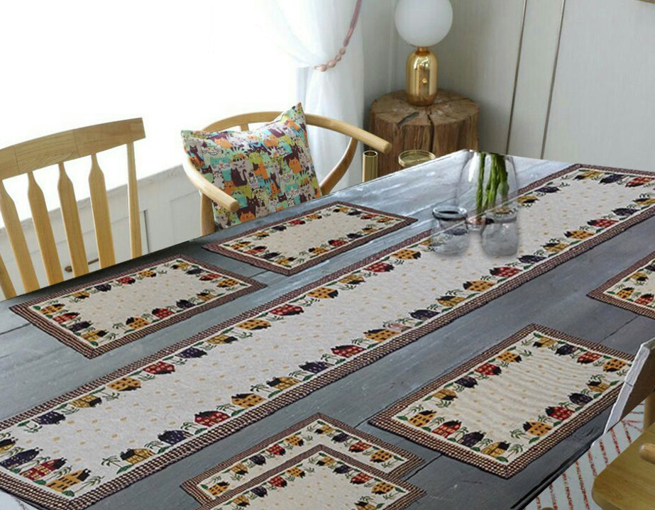 Hut Design Jacquard Dining Table Mats