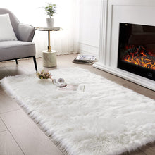 Load image into Gallery viewer, White Faux Fur Rug, Luxury Fluffy Rugs
